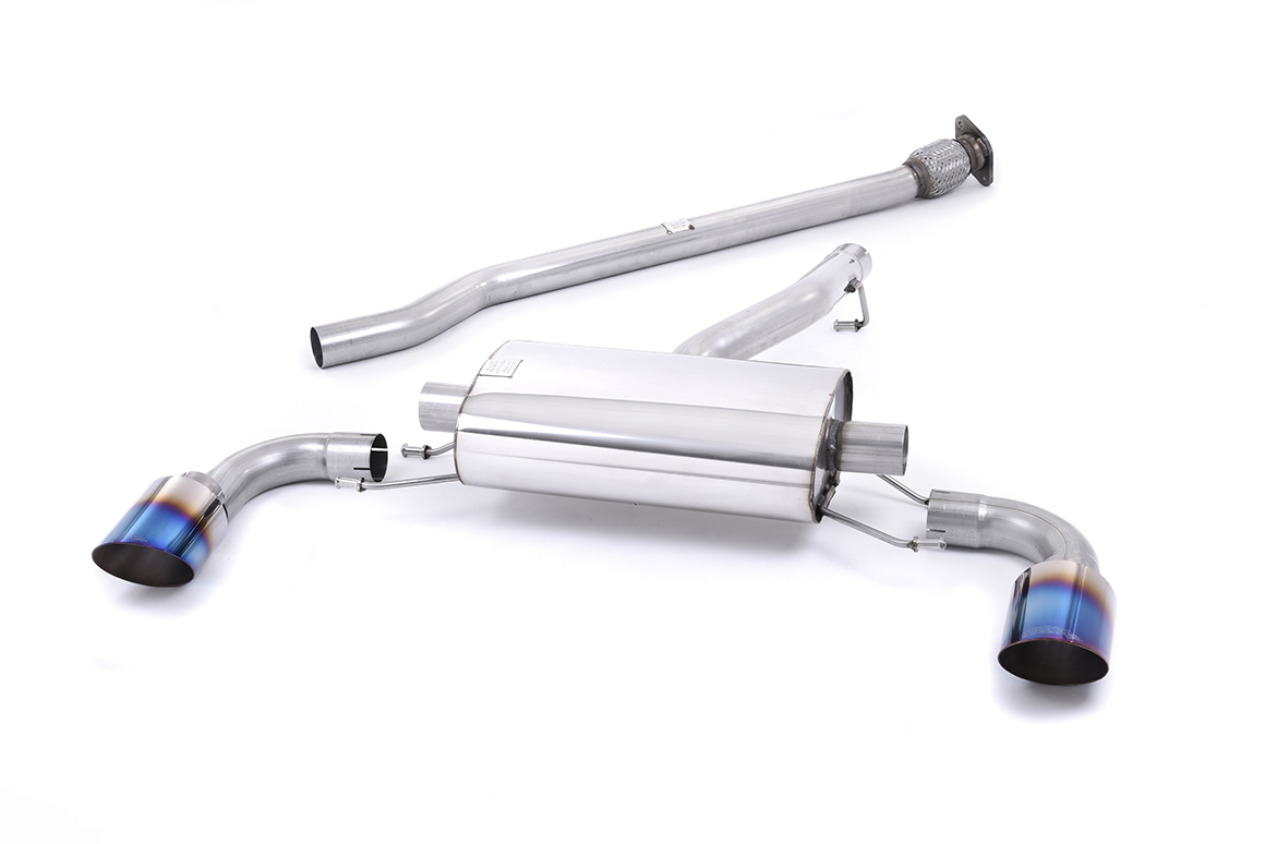 Subaru BRZ 2.0 Non-resonated (luider) "Burnt" Titanium Tips
