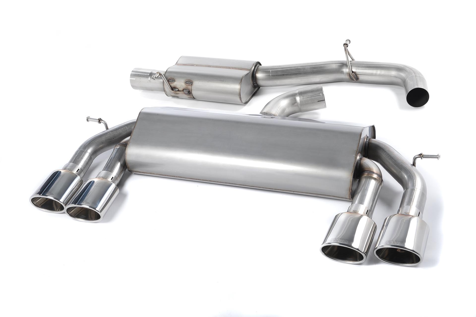 Milltek Cat-back VW Golf MK7 R 2.0 TSI 300PS Gepolijste oval tips