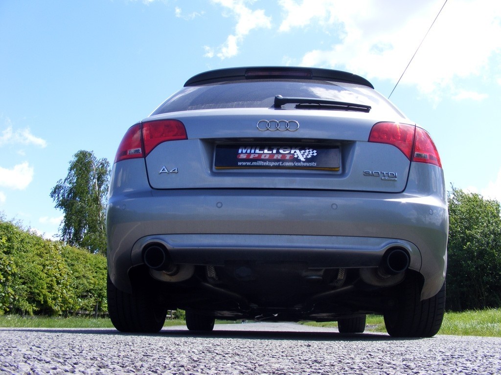 Milltek Audi A4 B7 3.0 TDI cat-back systeem met aluminium 100 mm