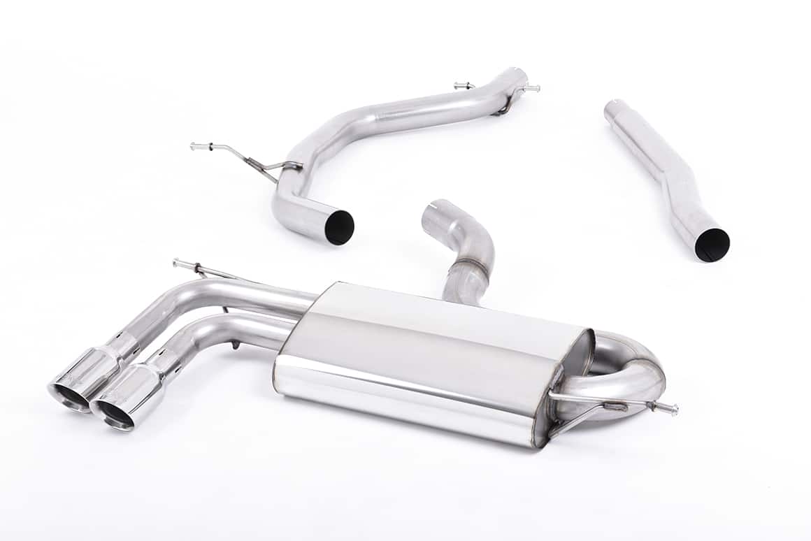 Milltek VW Golf V GT 2.0 TDI cat-back systeem met dubbel 80mm Je