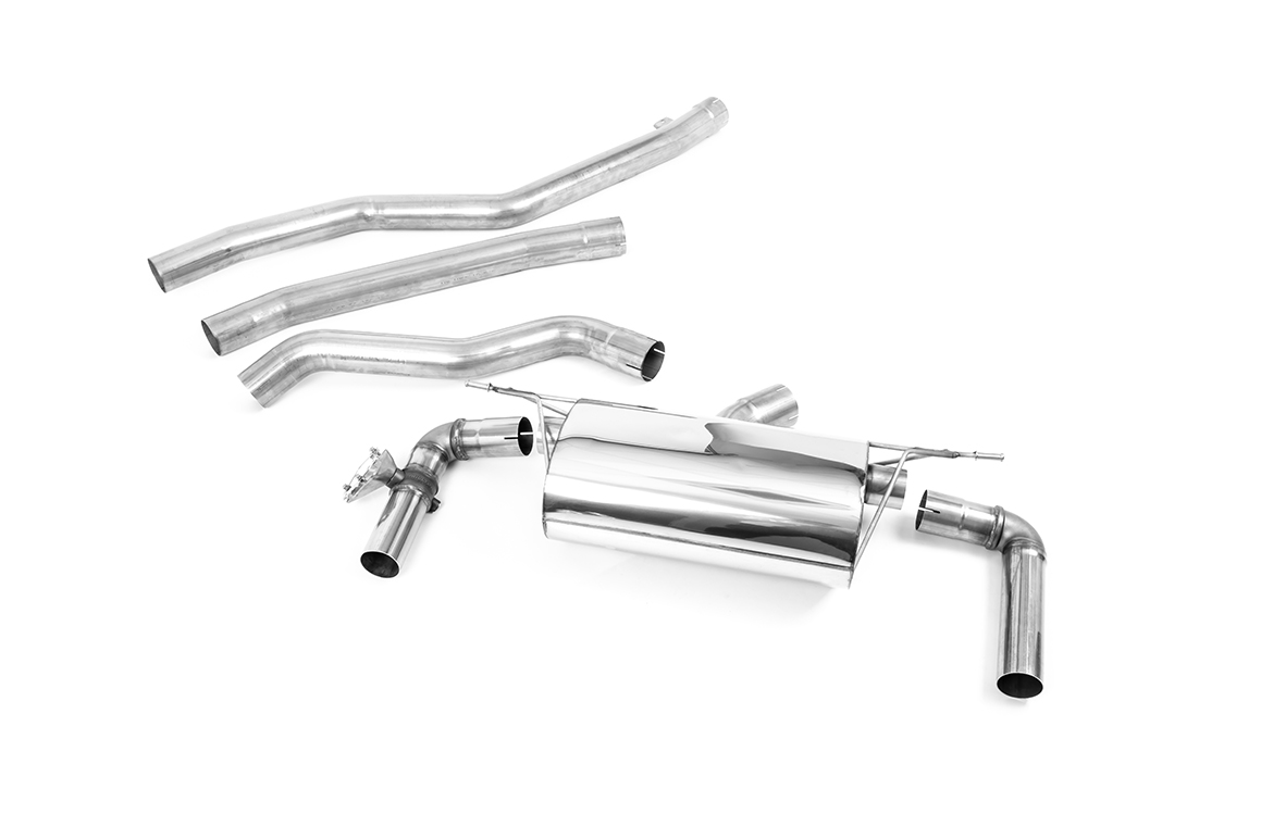 BMW 3 Series F31 M340i Touring 76mm / 3" Cat Back System with Polished GT-90 Trims