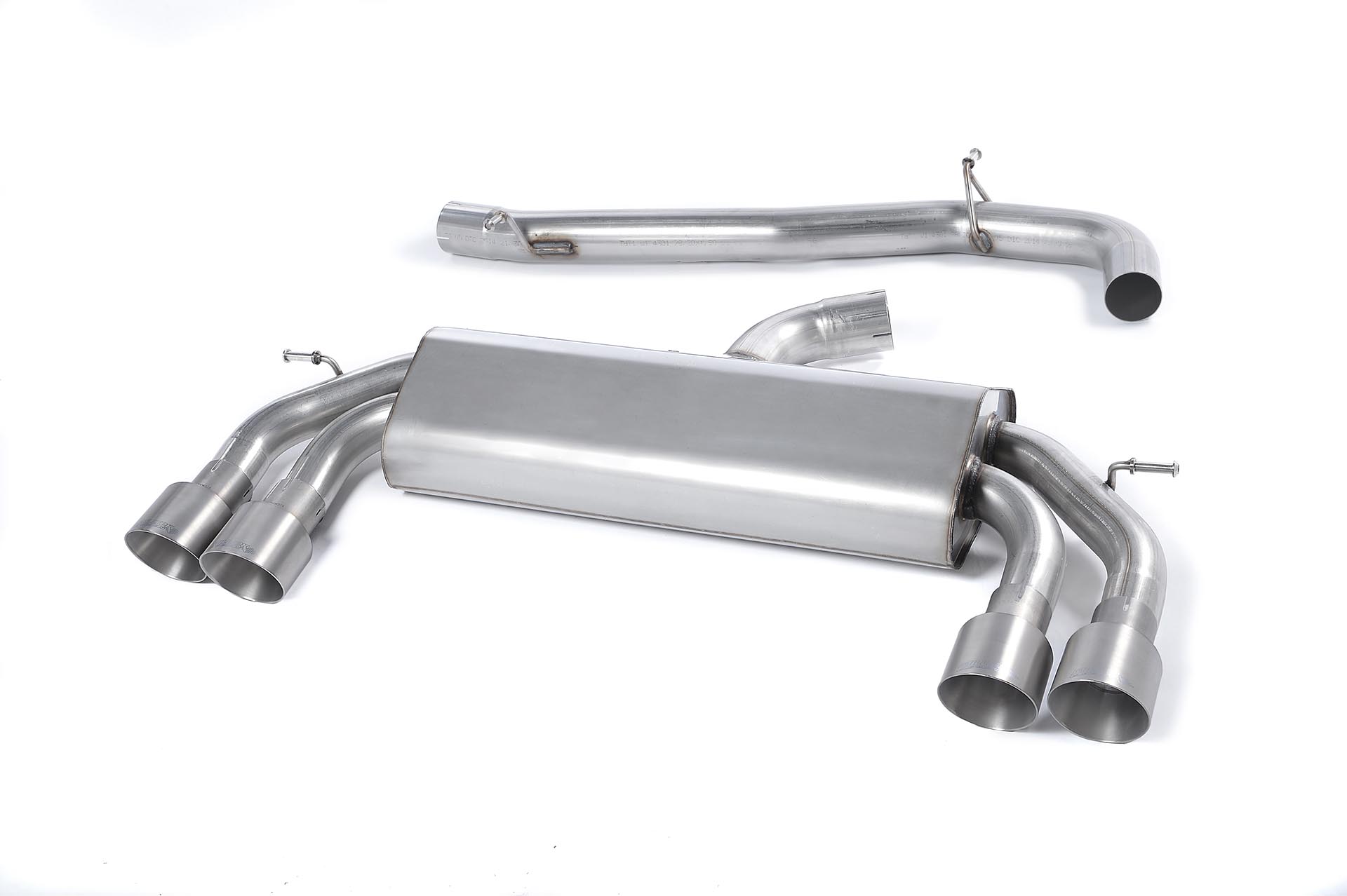Milltek Cat-back VW Golf MK7 R 2.0 TSI 300PS Titanium GT-100 round trims