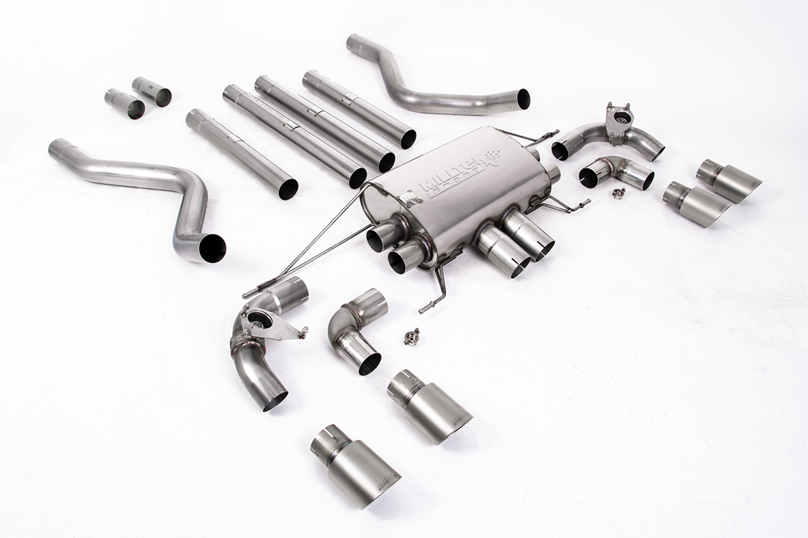 Land Rover Part. Filter-back Defender 110 5.0 V8 Milltek Twin GT-90 Brushed Titanium Trims