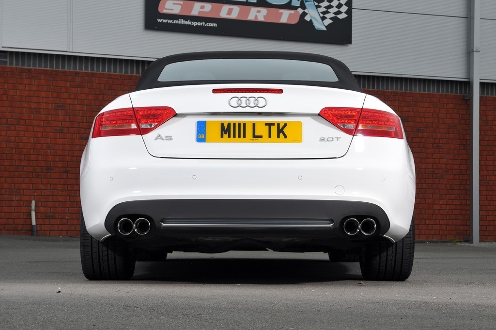 Milltek Audi A5 8T Coupe S line 2.0 cat-back quad systeem met du