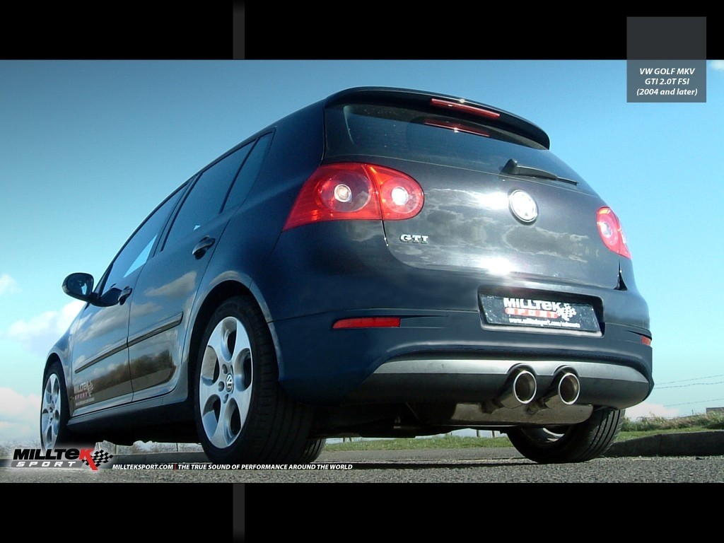 Milltek VW Golf V GTI 2.0 TFSI cat-back R32-Look 100mm Non-Resonated