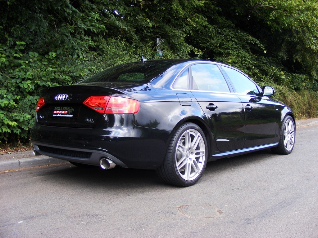 Milltek Audi A4 B8 2.0 TFSI S cat-back dual systeem met 100 mm a