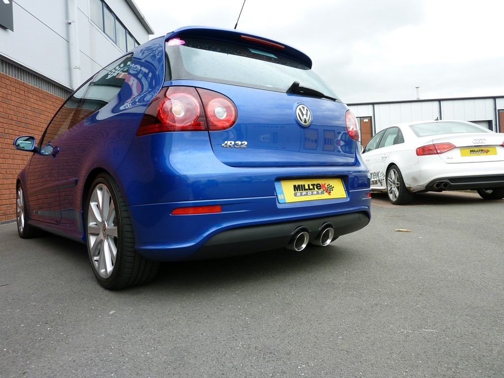 Milltek VW Golf V R32 3.2 V6 dual cat-back systeem met 100mm GT1