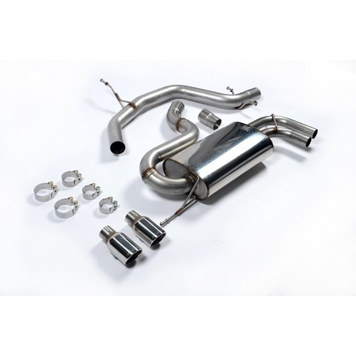 Milltek Audi A3 8P 2.0 TFSI cat-back systeem met dubbel 80mm Jet