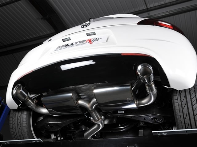 Milltek VW Scirocco R dual cat-back systeem met gepolijste ovale