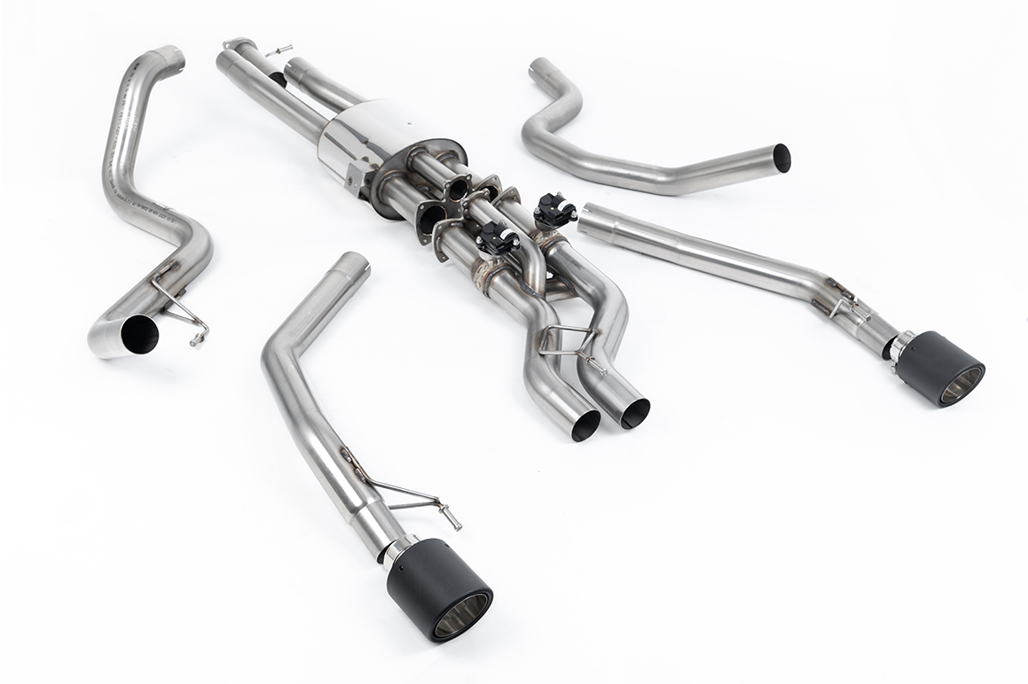 Ford Ranger Raptor Cat-back Valved  with JET-115 Carbon Tips