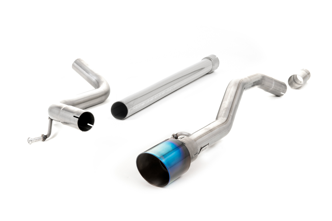 VW UP! Cat-Back Milltek Non-Res GT-90 Burnt Titanium Trim