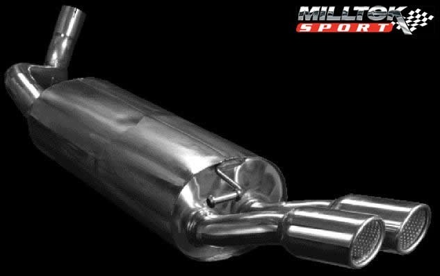 Milltek VW Bora 1.8T 2WD cat-back systeem met dubbel 76.2mm Jet