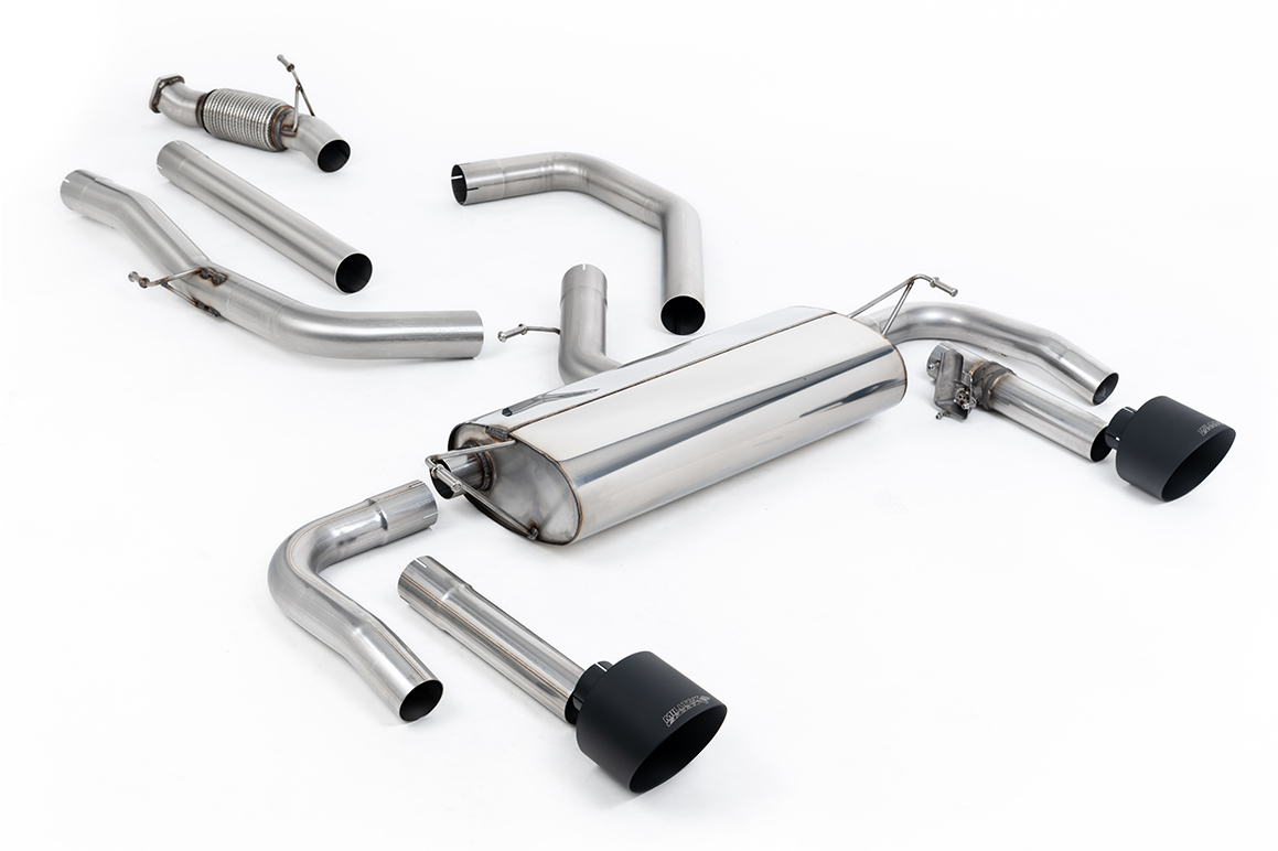Non Resonated Valved Catback with GT-139 Cerakote Black Trims Elantra N 2.0L Turbo 275hp