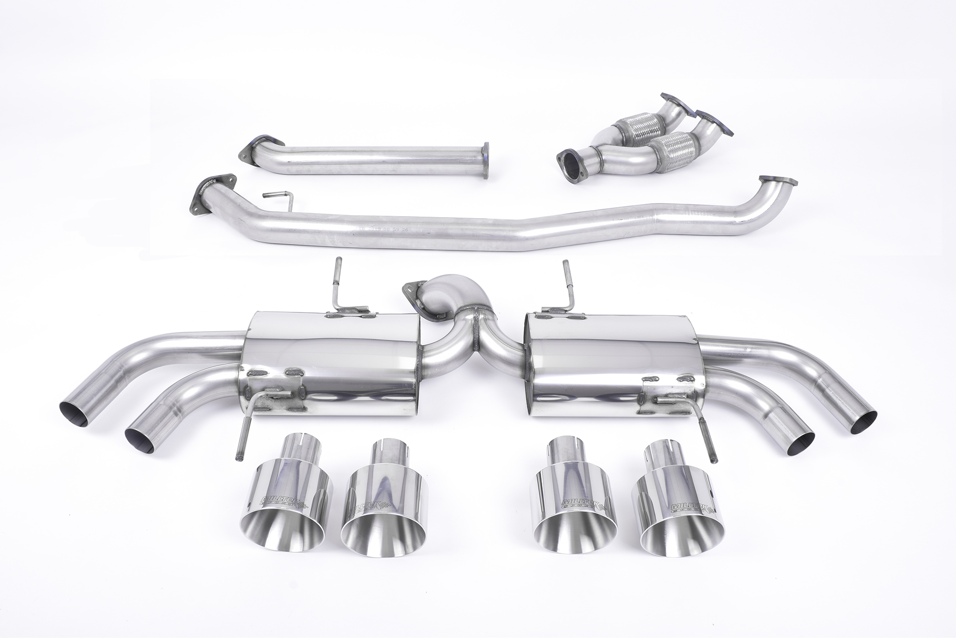Nissan GT-R R35 Milltek PRIMARY CAT-BACK Non-resonated (luider)