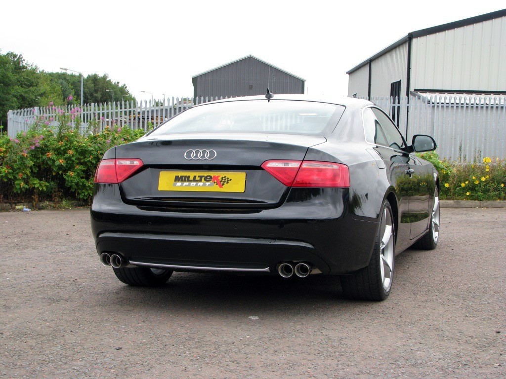 Milltek Audi A5 8T Cabriolet 3.0 TDI cat-back quad systeem met d