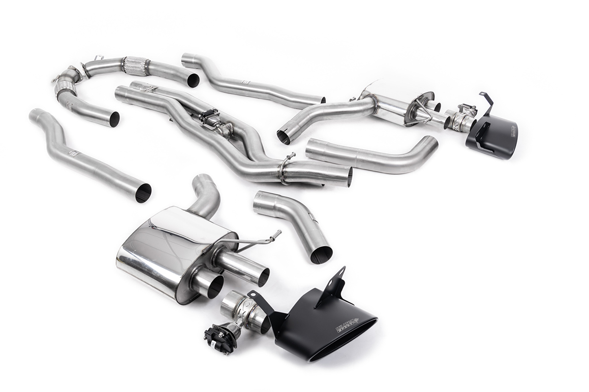 Milltek Audi RS6 / RS7 C8 4.0 V8 bi-turbo (OPF/GPF Models)﻿ Particulate Filter-back Black Tips