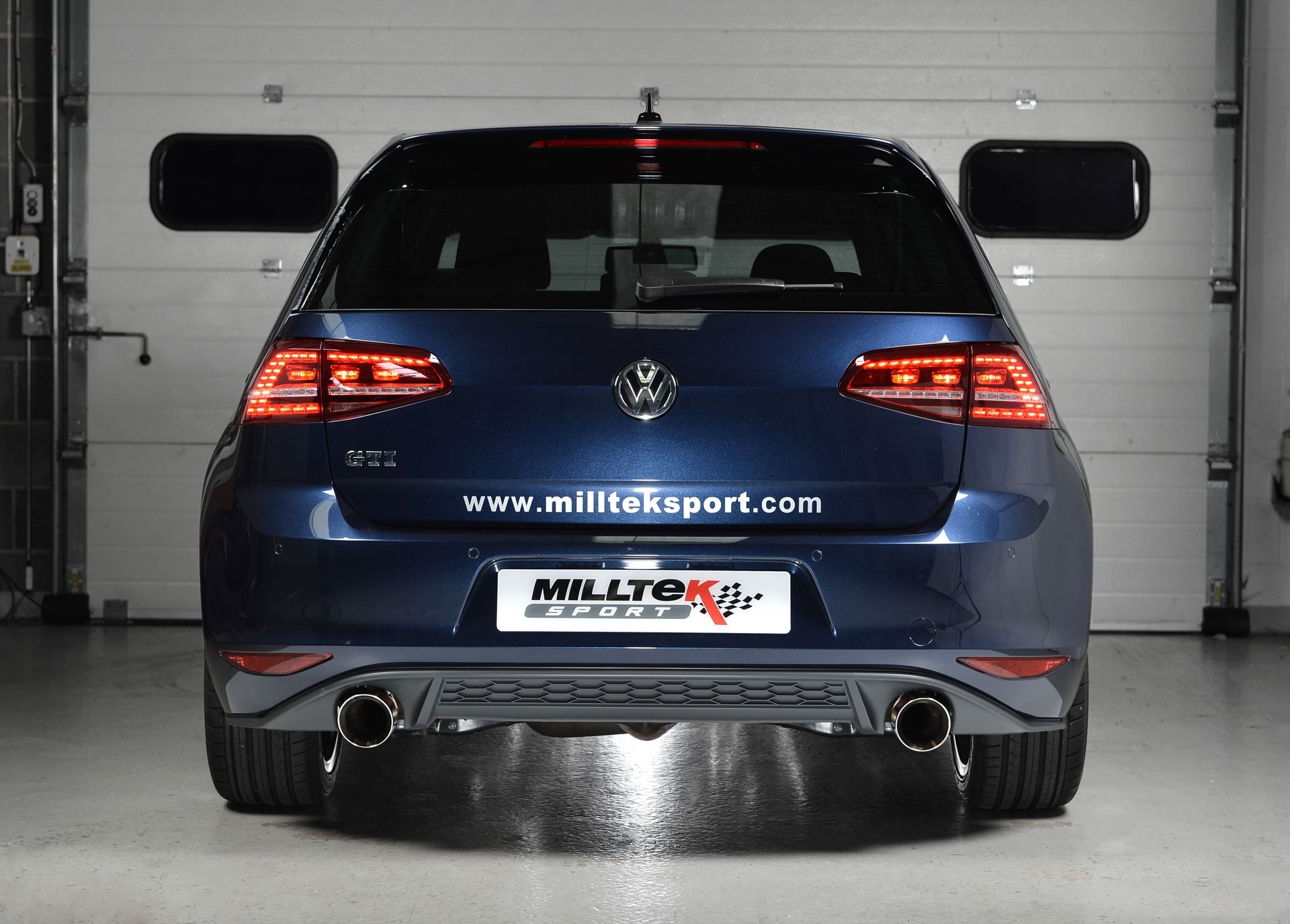 Milltek VW Golf VII Cat back Matt-Black Dual 100mm GT100