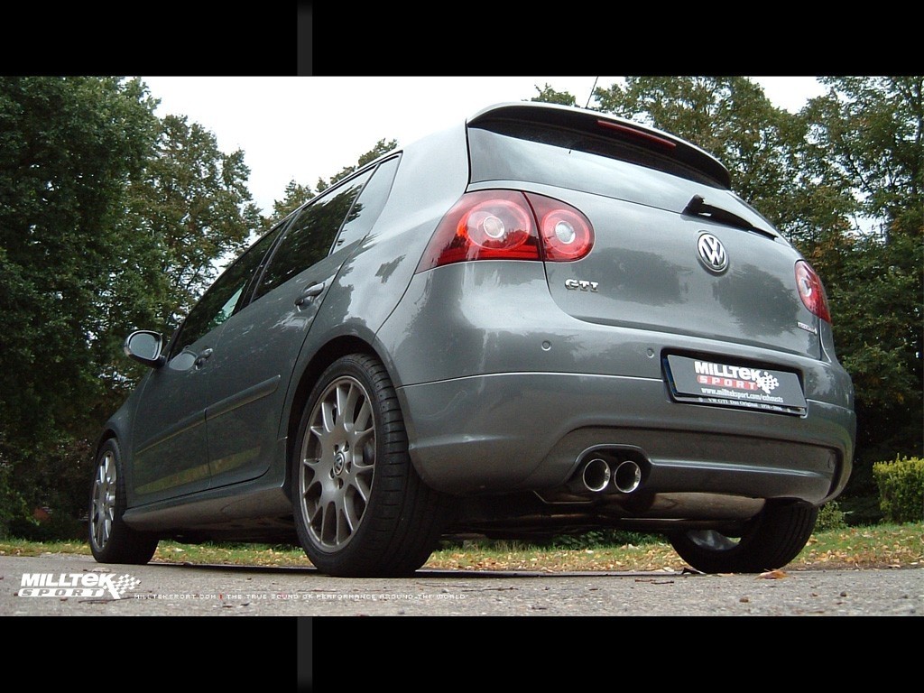Milltek VW Golf V 2.0 TFSI 230pk cat-back systeem met dubbel 80m